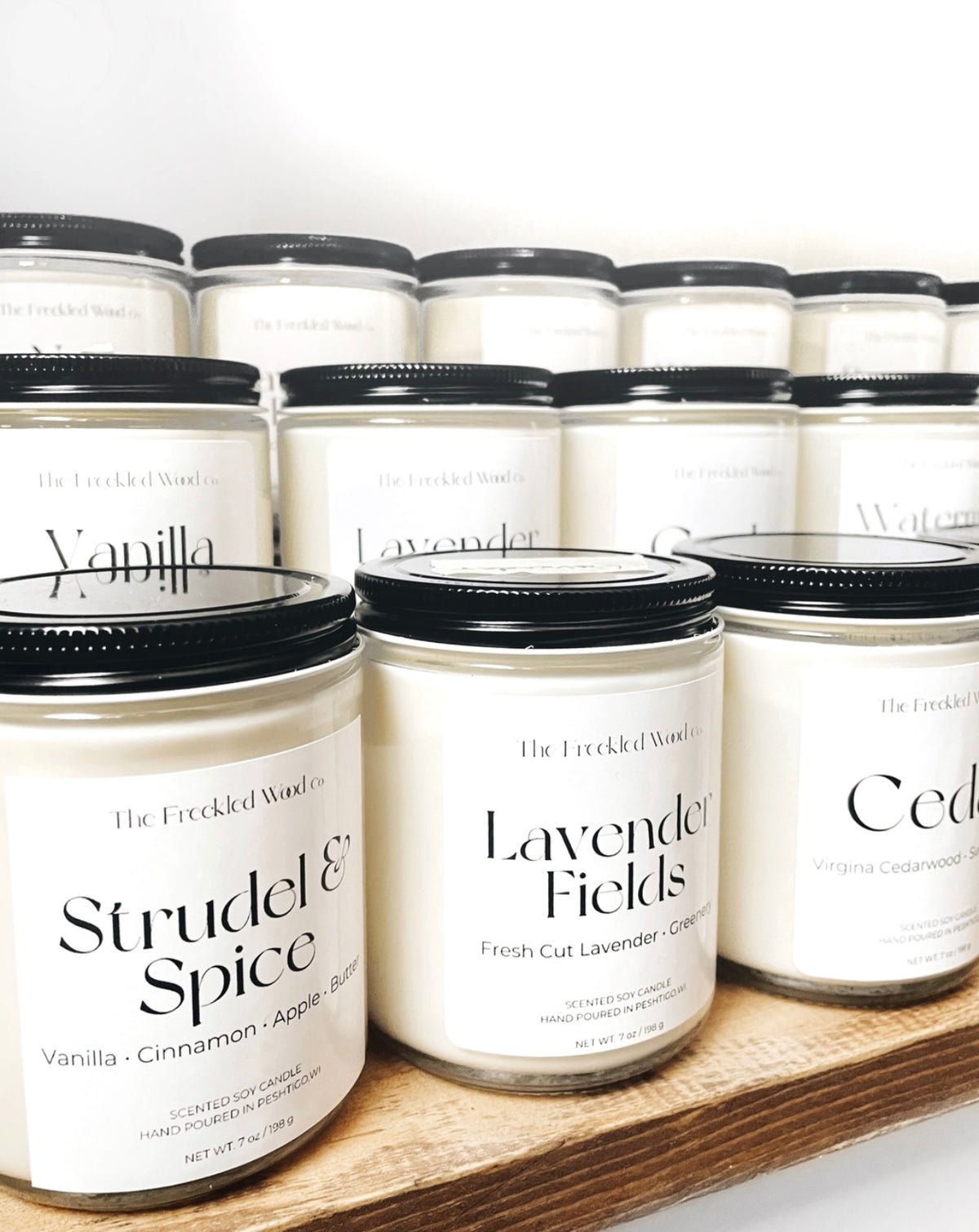 The Freckled Wood Candle – Luxe Arrangements, Agawam MA