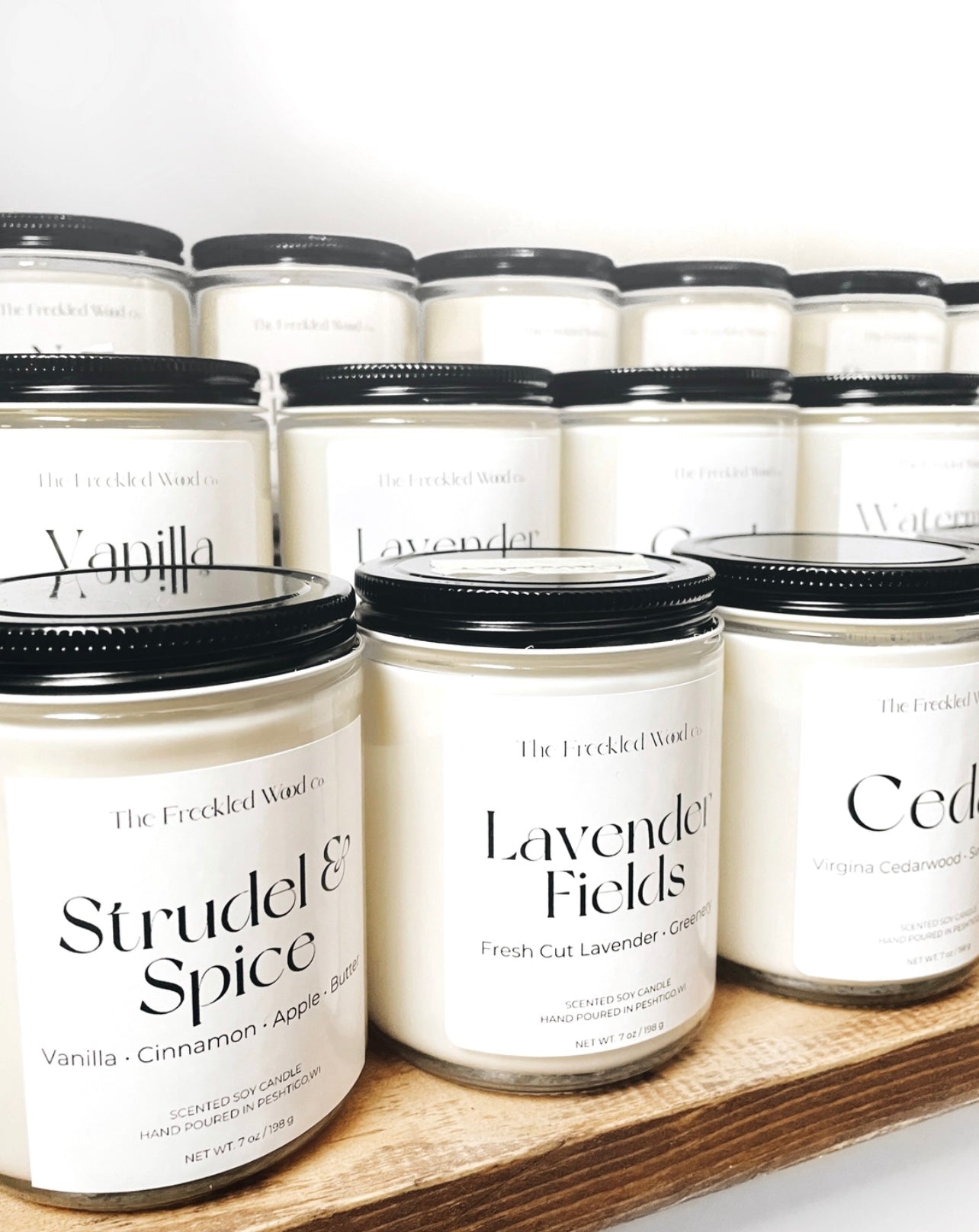 The Freckled Wood Candle – Luxe Arrangements, Agawam MA
