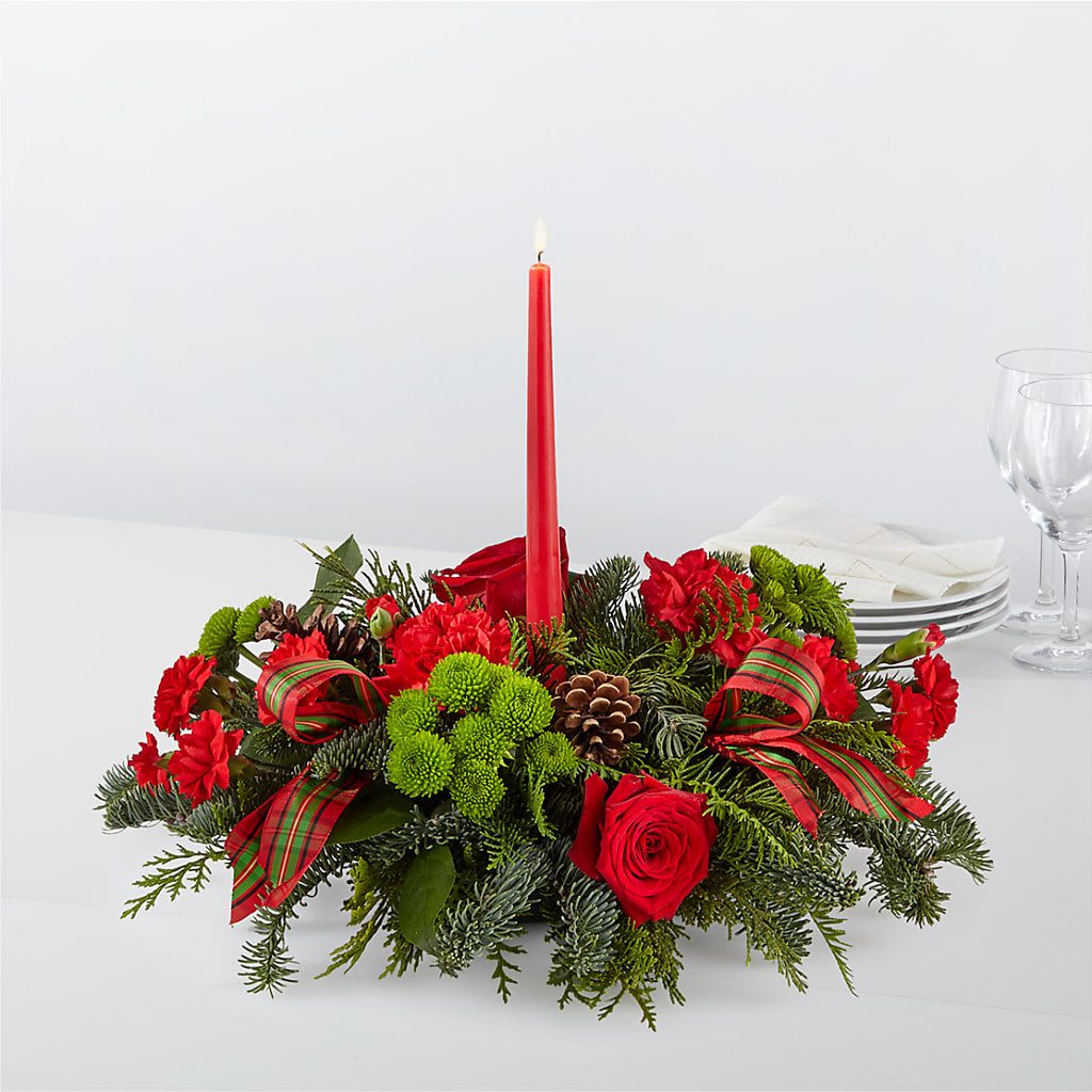 By the Candlelight Centerpiece – Luxe Arrangements, Agawam MA