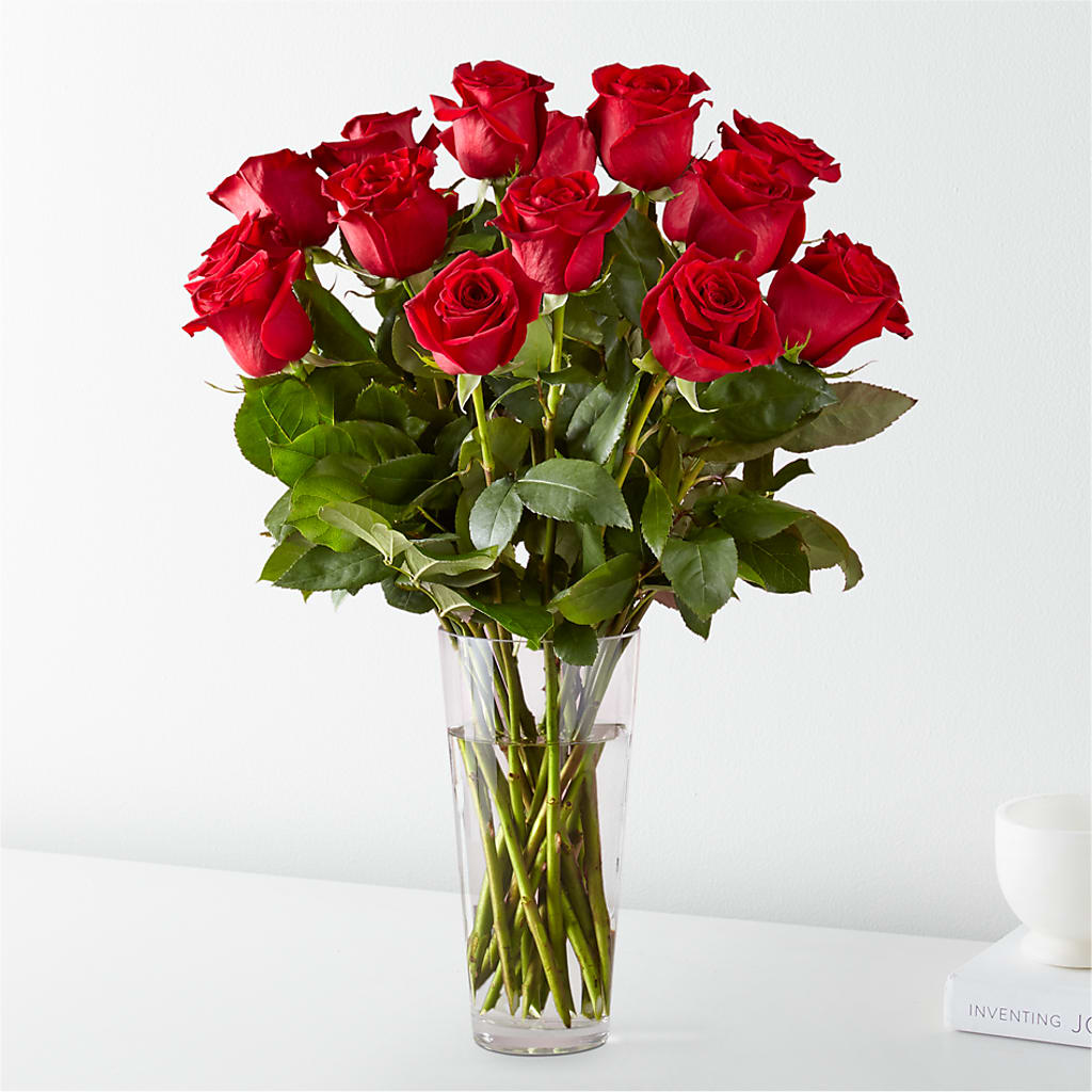 Long Stem Red Rose Bouquet – Luxe Arrangements, Agawam MA