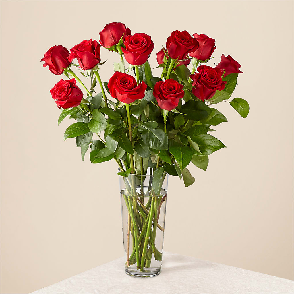 Long Stem Red Rose Bouquet – Luxe Arrangements, Agawam MA