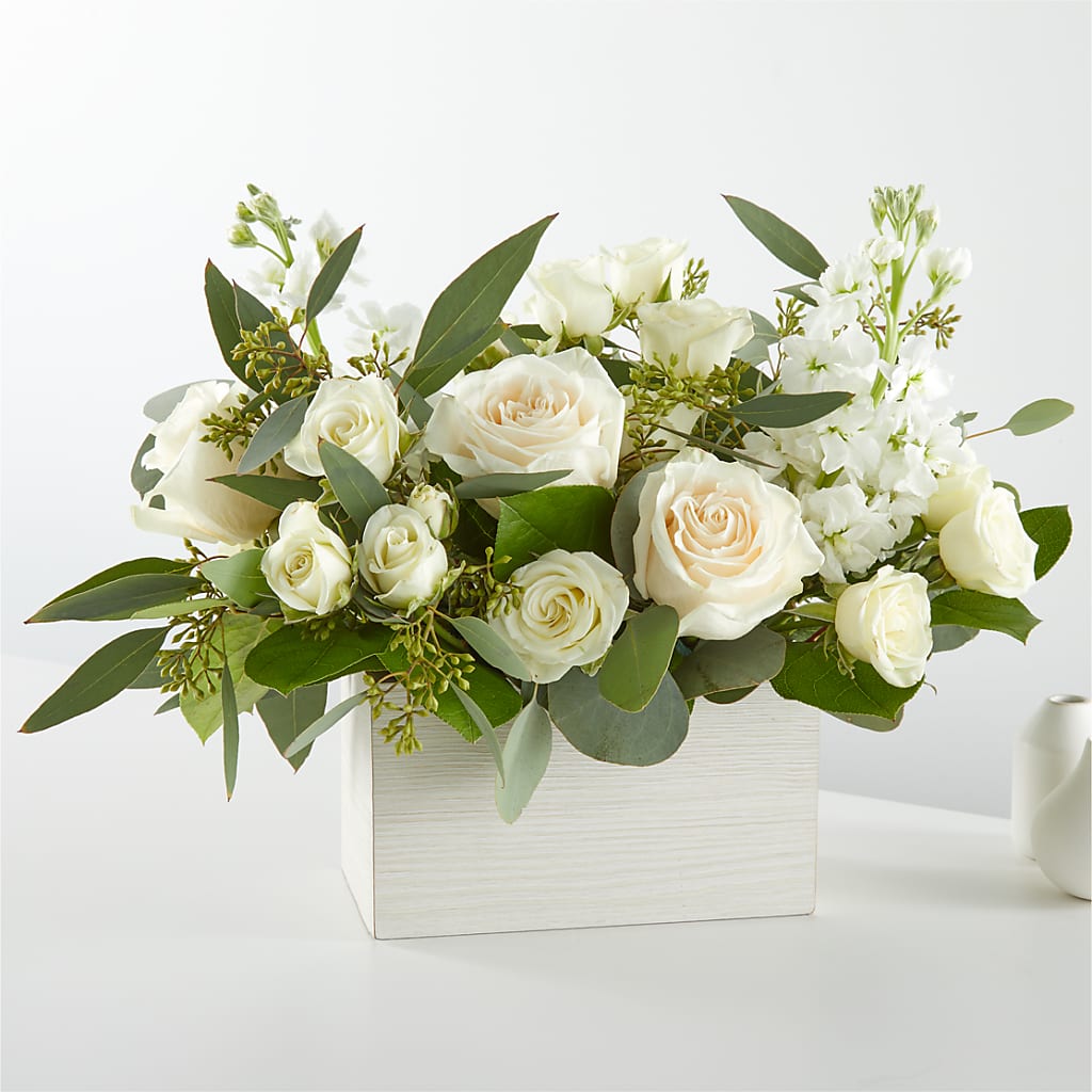 Fresh Linen Box Bouquet – Luxe Arrangements, Agawam MA