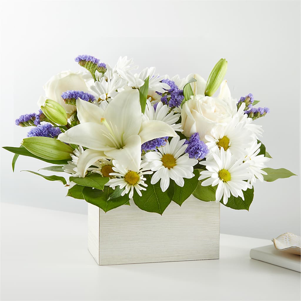 Beyond Blue Box Bouquet – Luxe Arrangements, Agawam MA
