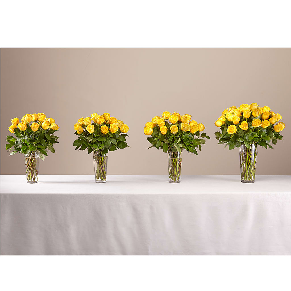 Long Stem Yellow Rose Bouquet – Luxe Arrangements, Agawam MA