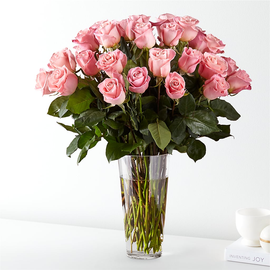 Long Stem Pink Rose Bouquet – Luxe Arrangements, Agawam MA