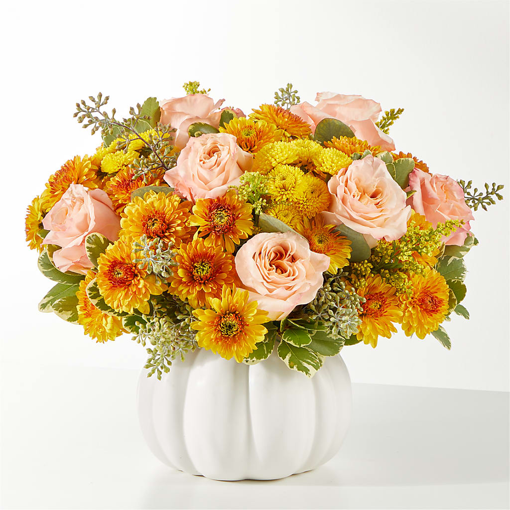 Peachy Pumpkin – Luxe Arrangements, Agawam MA