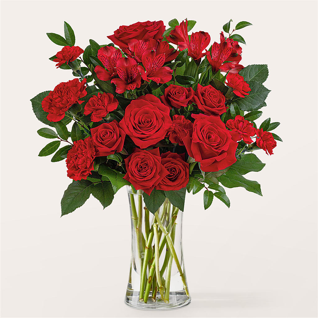 Brilliant Ruby Bouquet – Luxe Arrangements, Agawam MA