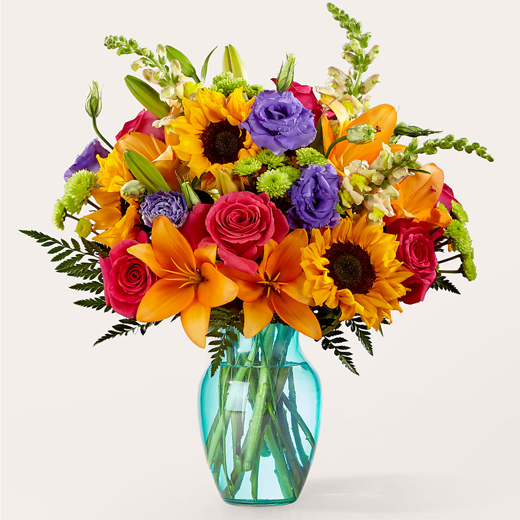 Double Rainbow Bouquet – Luxe Arrangements, Agawam MA