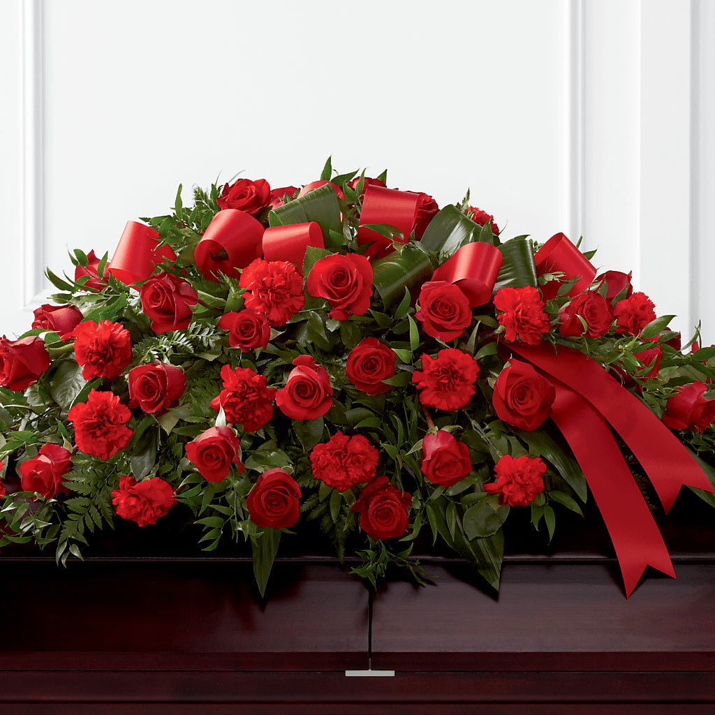 Tribute of Life Casket Spray – Luxe Arrangements, Agawam MA