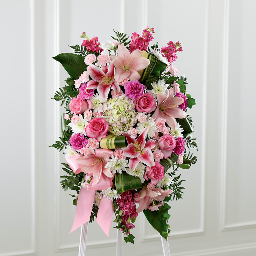 Comforting Standing Spray – Luxe Arrangements, Agawam MA