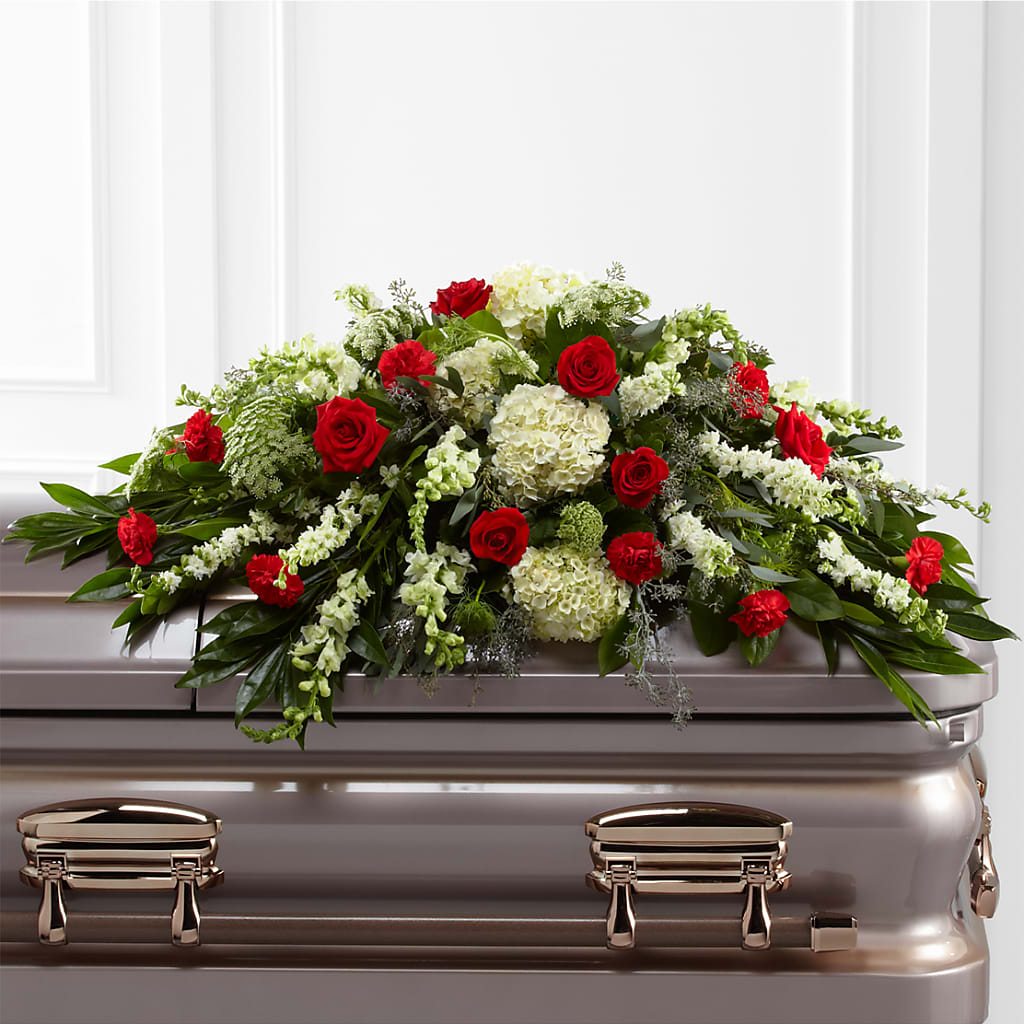 Sincerity Casket Spray – Luxe Arrangements, Agawam MA
