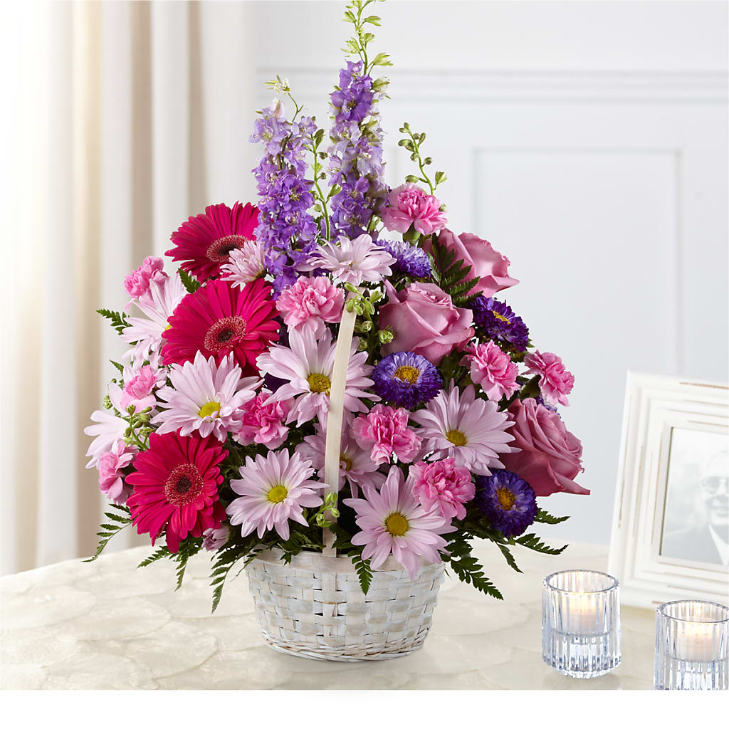 Pastel Peace Basket – Luxe Arrangements, Agawam MA