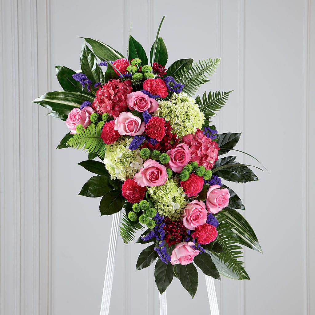 Refreshing Mix Standing Spray – Luxe Arrangements, Agawam MA