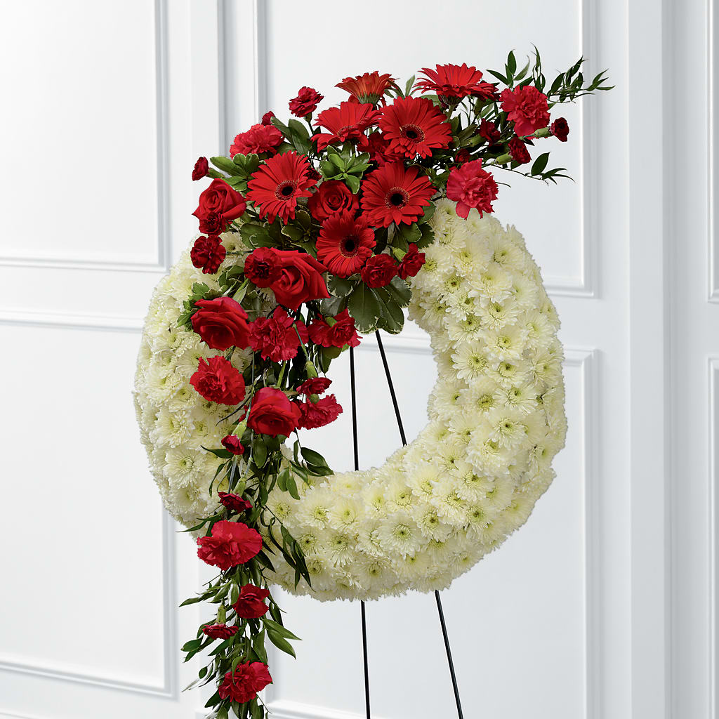 Graceful Tribute Wreath – Luxe Arrangements, Agawam MA