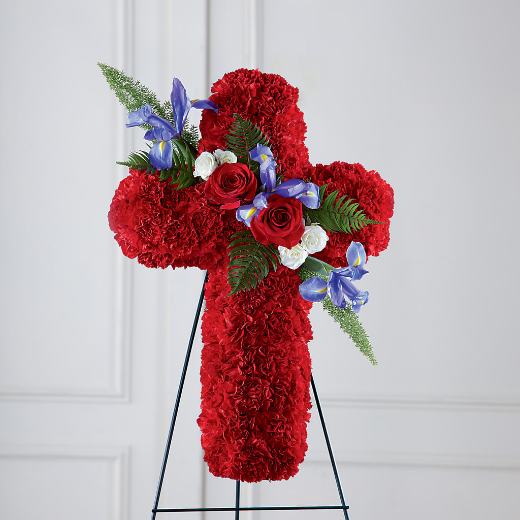 Faithful Hero Floral Cross – Luxe Arrangements, Agawam MA