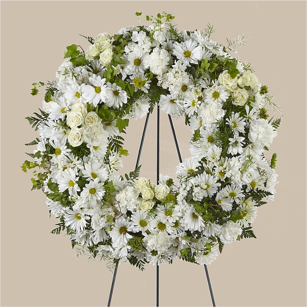 Faithful Wishes Wreath – Luxe Arrangements, Agawam MA
