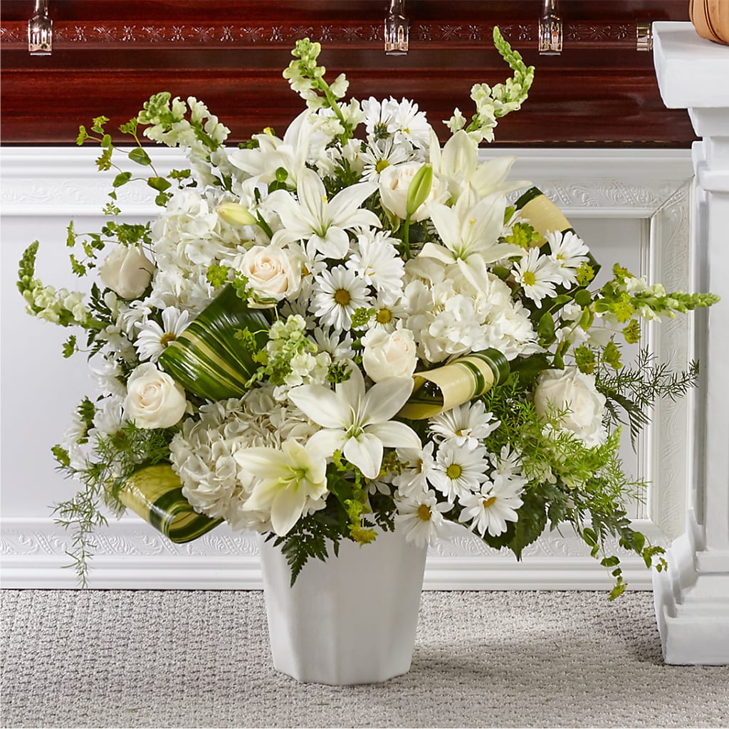 Thoughts of Tranquility Floor Basket – Luxe Arrangements, Agawam MA