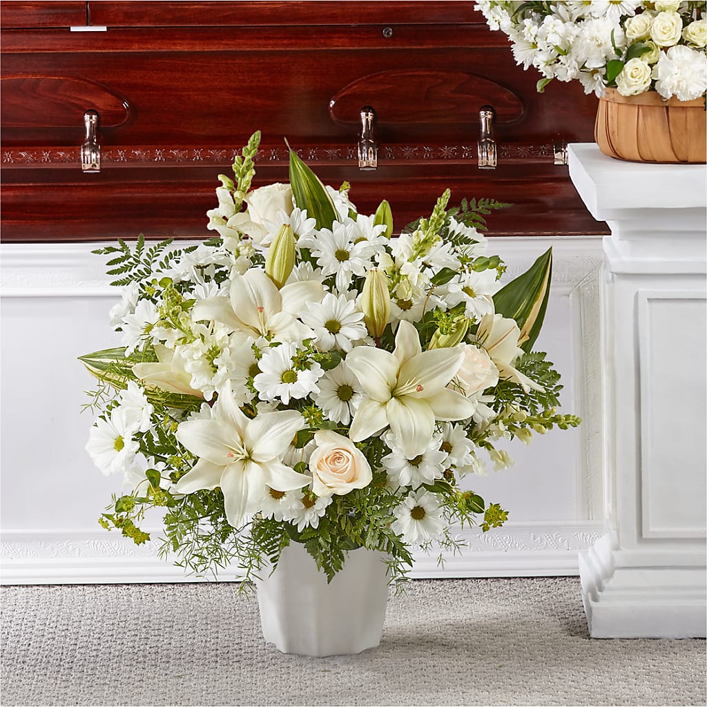 Thoughts of Tranquility Floor Basket – Luxe Arrangements, Agawam MA
