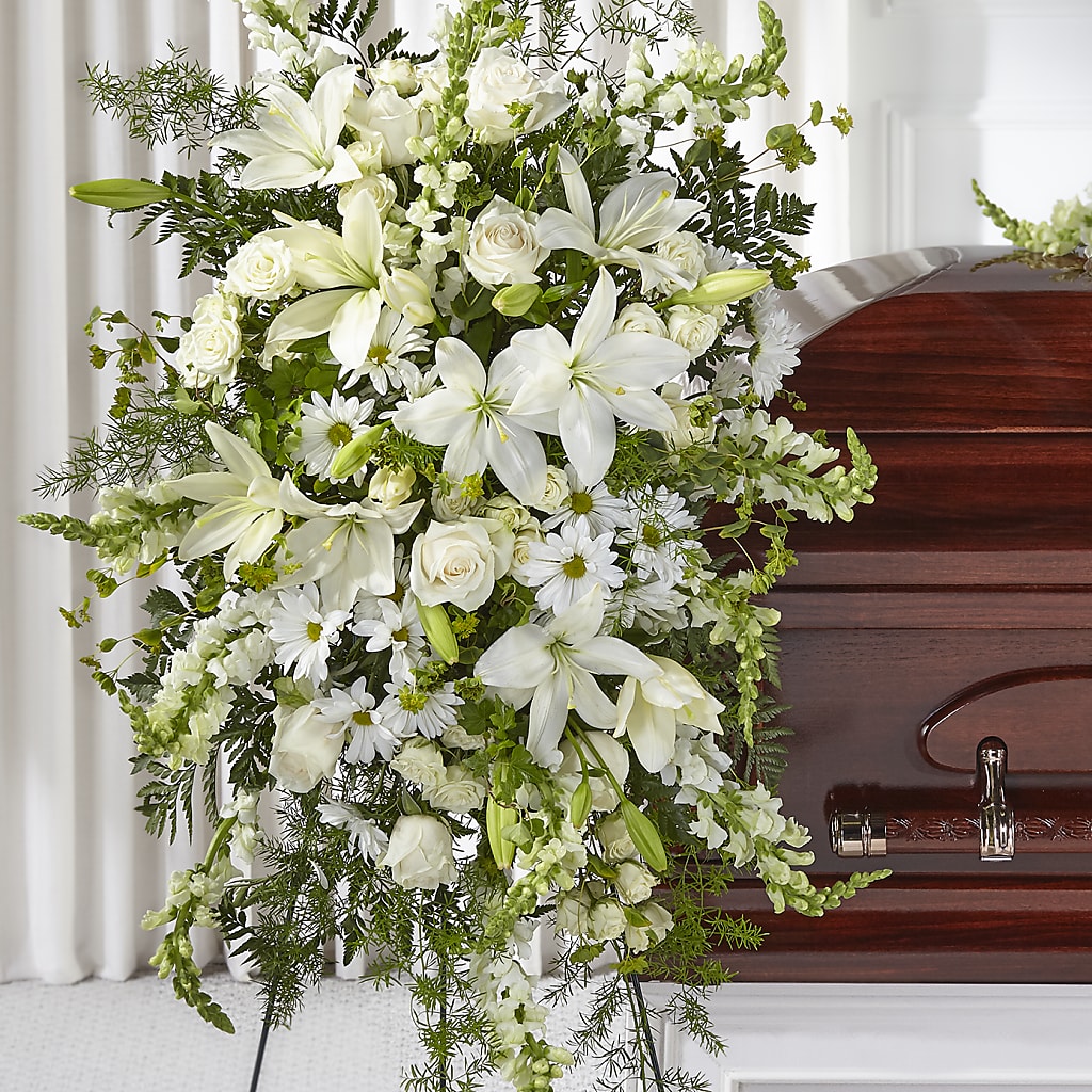 Loving Thoughts Standing Spray – Luxe Arrangements, Agawam MA
