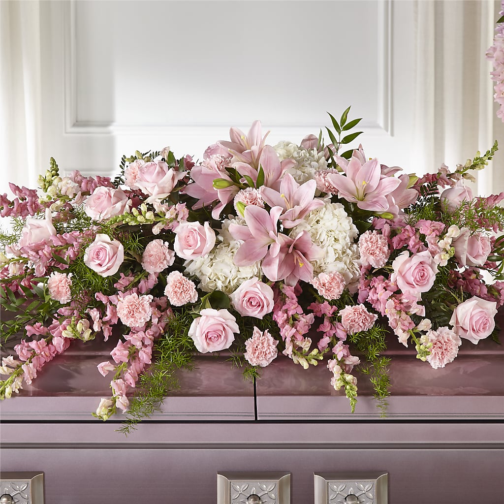 Life & Remembrance Casket Spray – Luxe Arrangements, Agawam MA