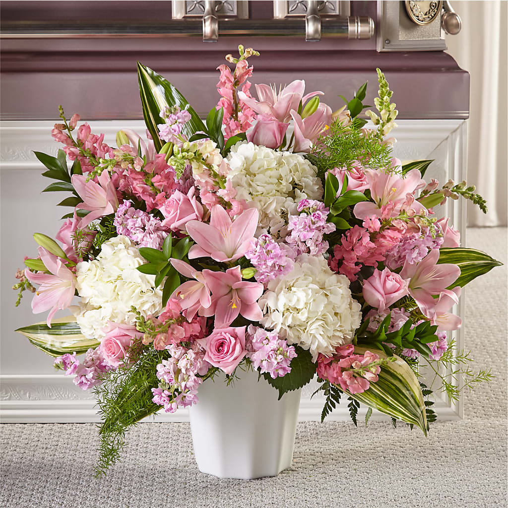 Simply Serene Floor Basket – Luxe Arrangements, Agawam MA