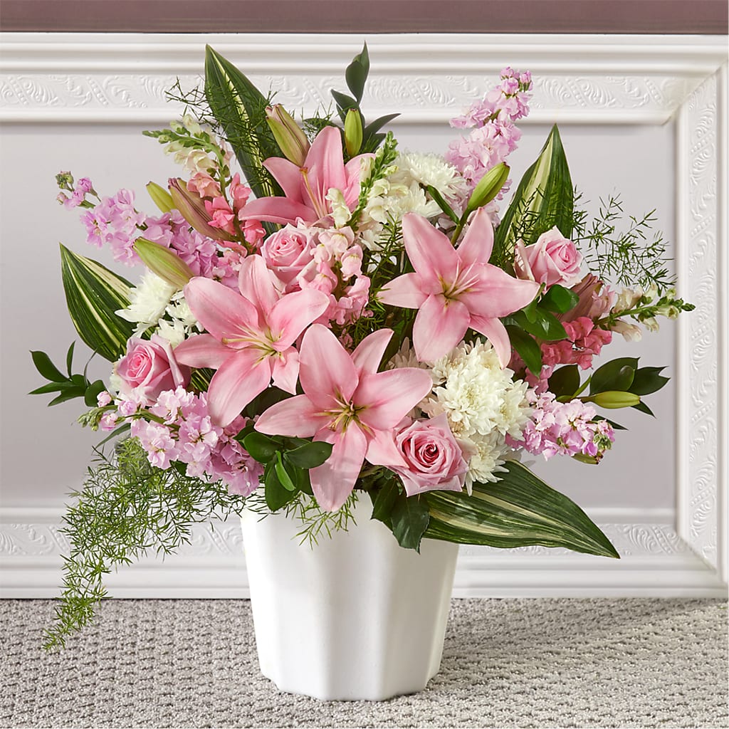 Simply Serene Floor Basket – Luxe Arrangements, Agawam MA