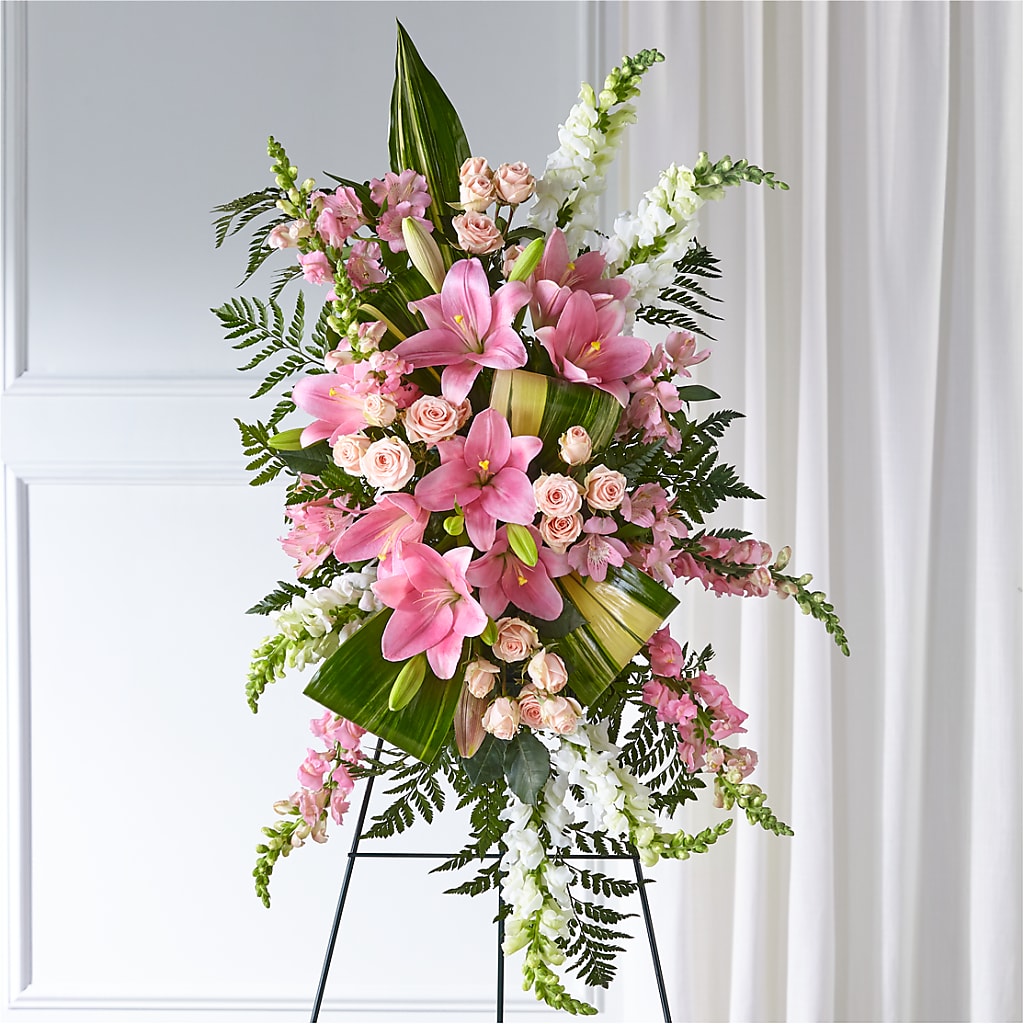 Elegant Embrace Standing Spray – Luxe Arrangements, Agawam MA