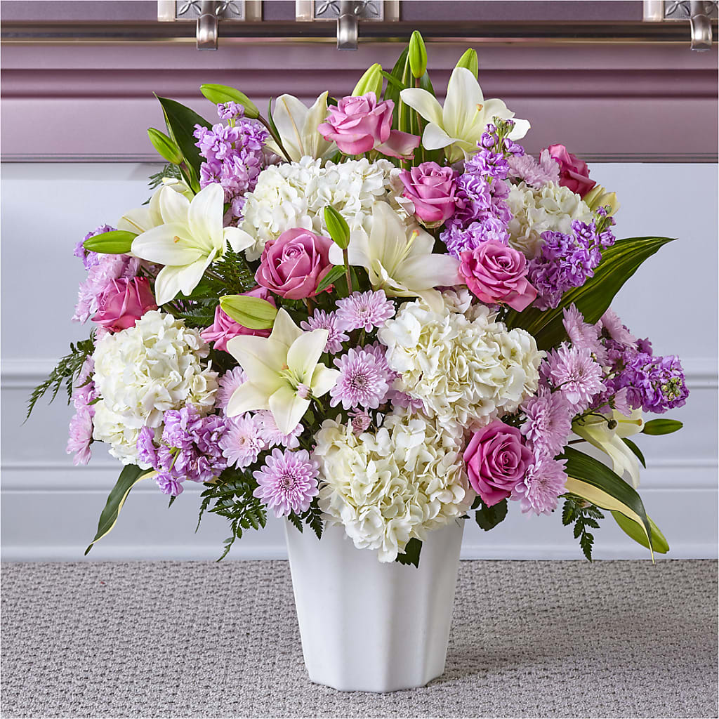 Heaven Sent Floor Basket – Luxe Arrangements, Agawam MA