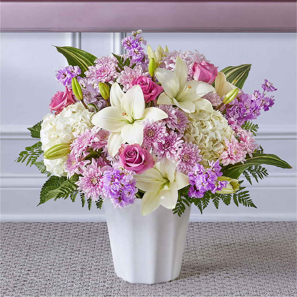 Heaven Sent Floor Basket – Luxe Arrangements, Agawam MA