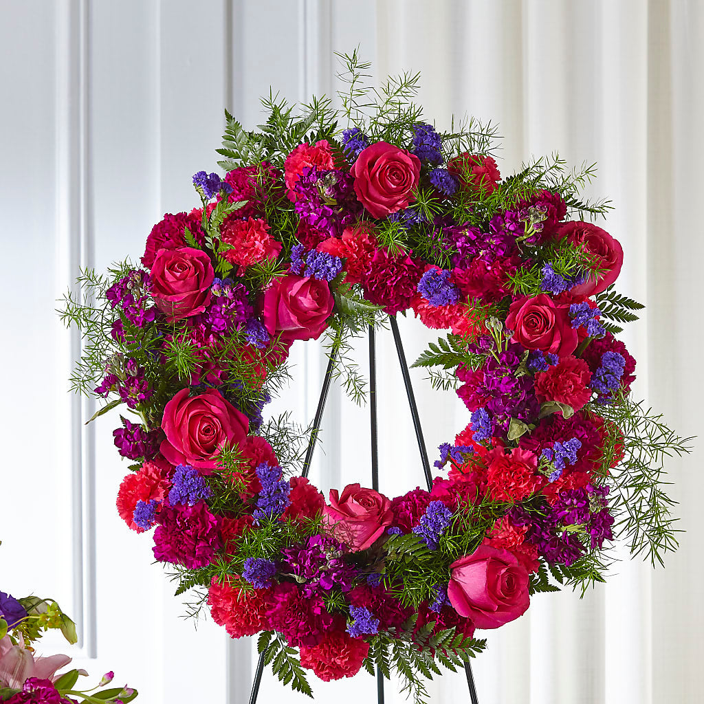 Calming Colors Wreath – Luxe Arrangements, Agawam MA