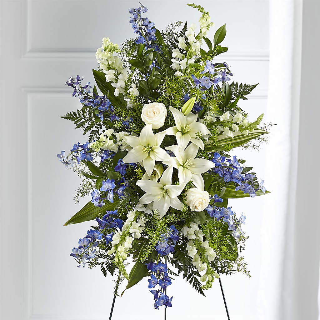 Faithful Friend Standing Spray – Luxe Arrangements, Agawam MA