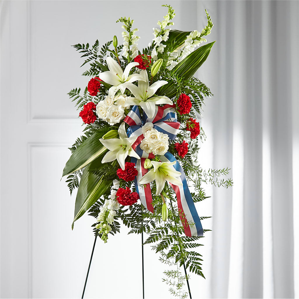 Stars of Life Standing Spray – Luxe Arrangements, Agawam MA
