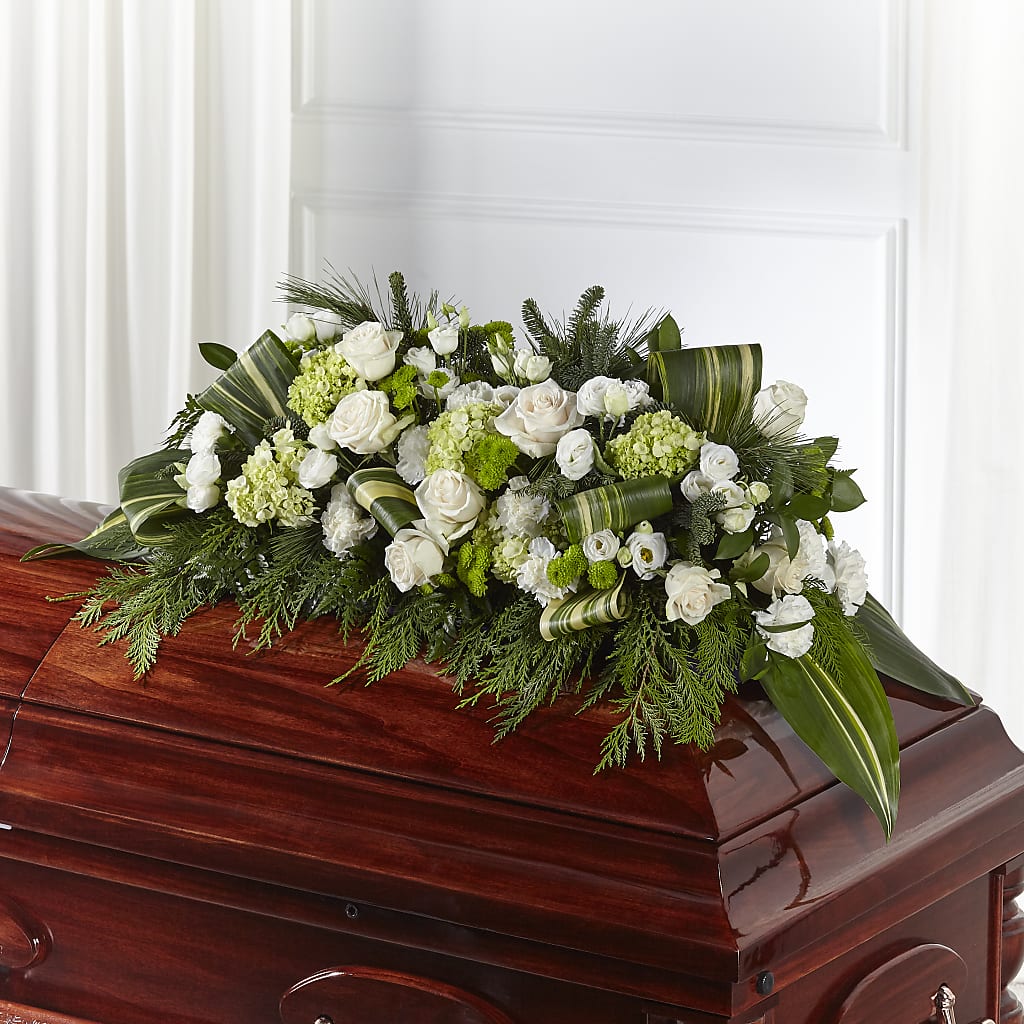 Hopeful Gesture Casket Spray – Luxe Arrangements, Agawam MA