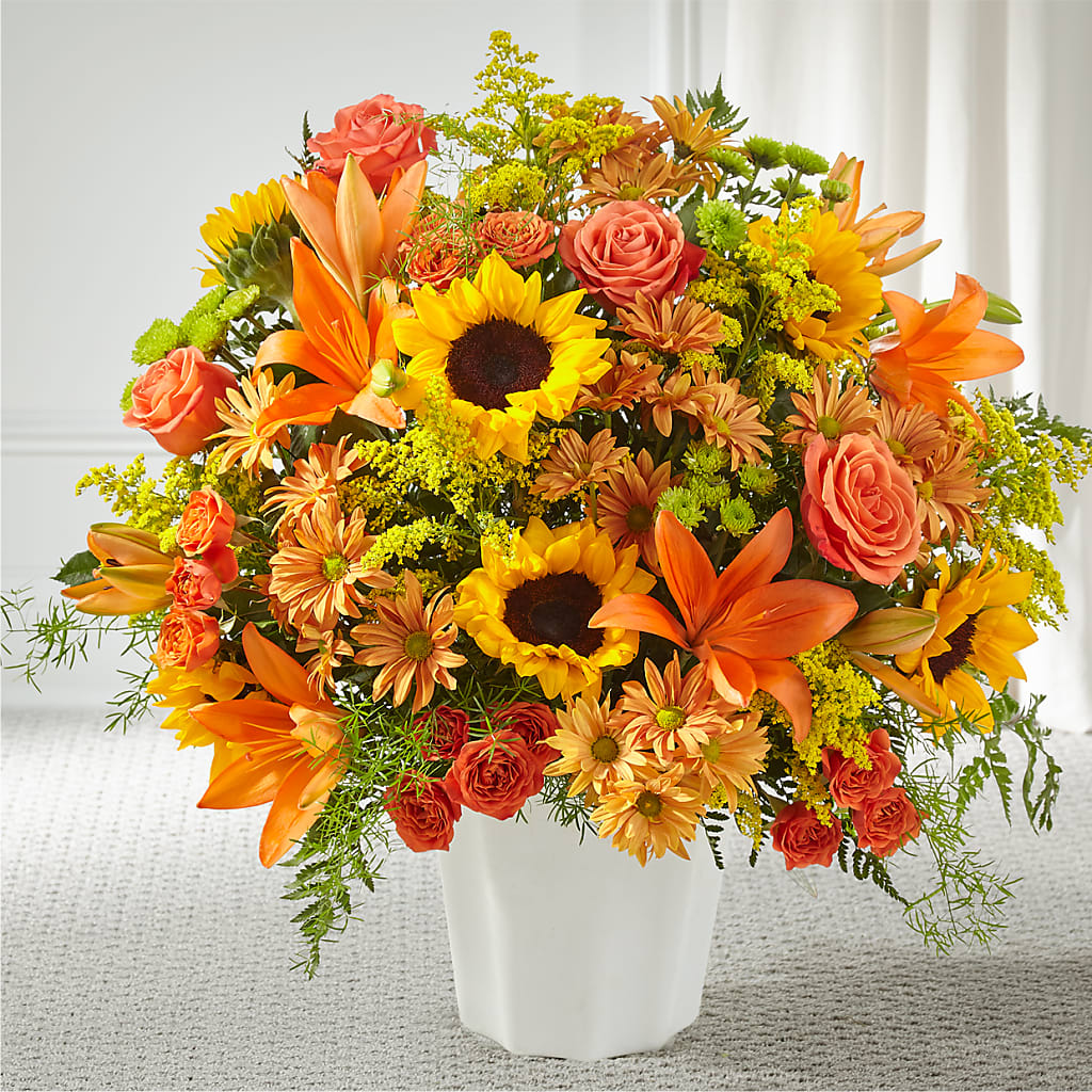 Harvest Thoughts Floor Basket – Luxe Arrangements, Agawam MA