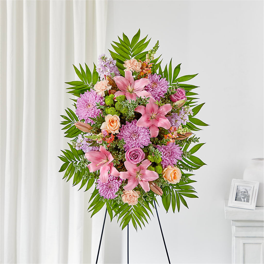 Love & Light Standing Spray – Luxe Arrangements, Agawam MA