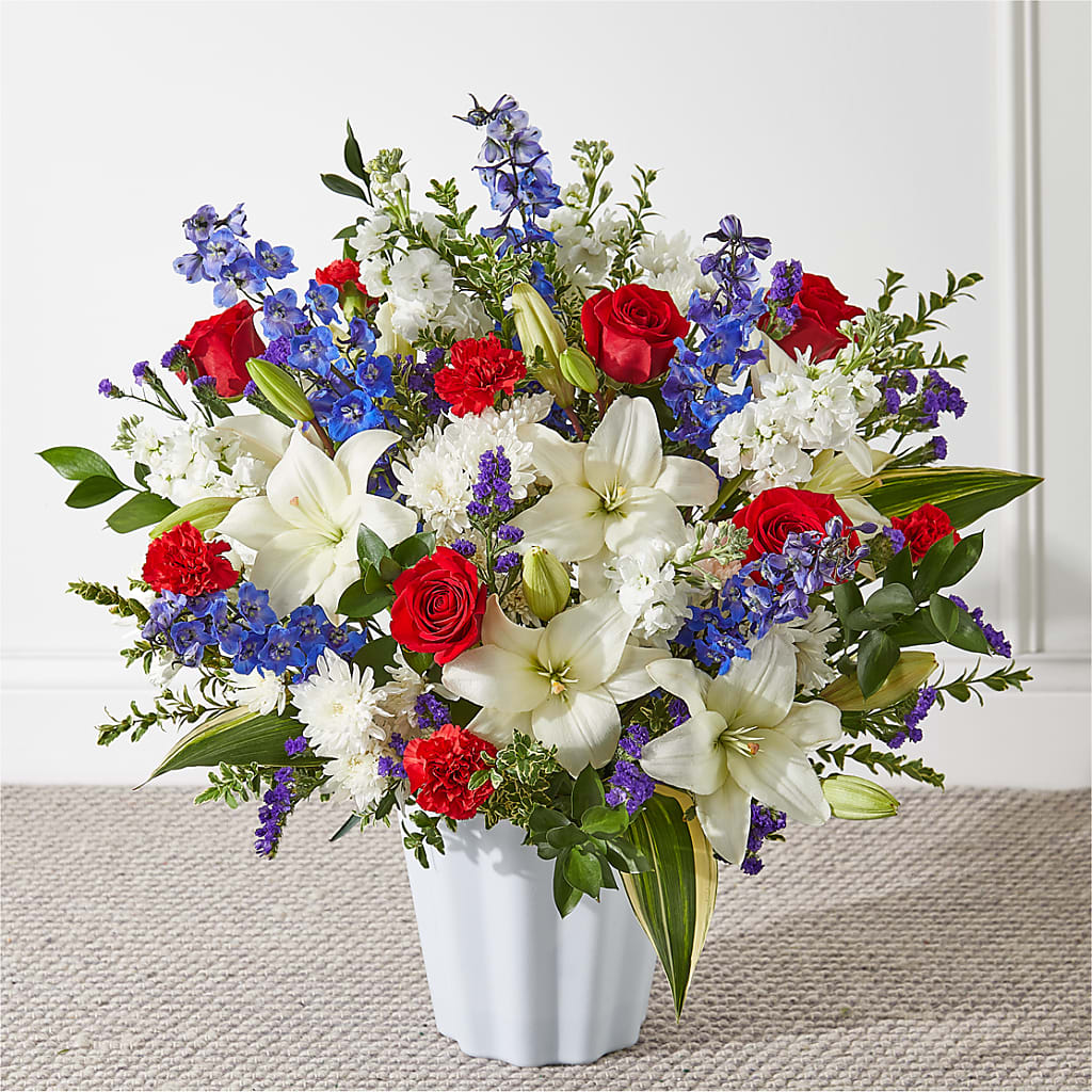 Consoled Floor Basket – Luxe Arrangements, Agawam MA