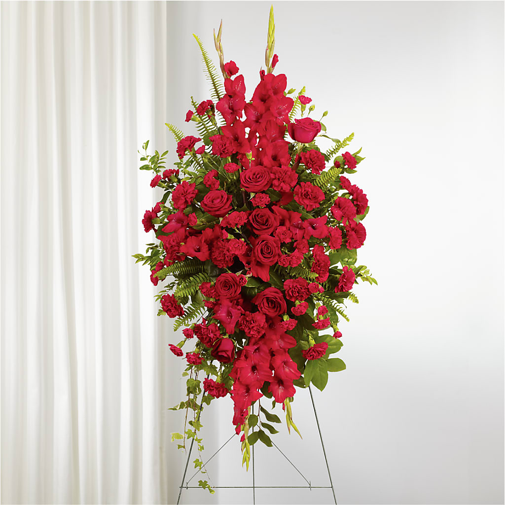 From the Heart Standing Spray – Luxe Arrangements, Agawam MA