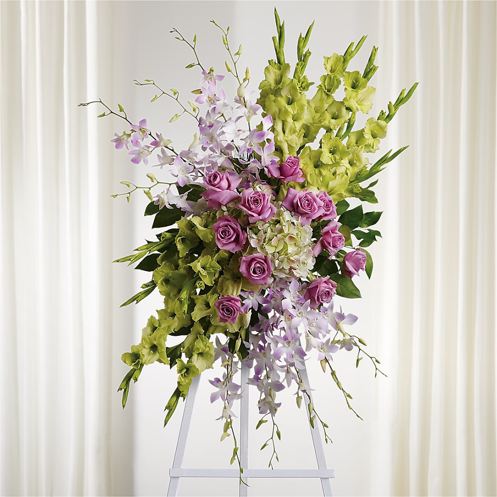 Lasting Legacy Standing Spray – Luxe Arrangements, Agawam MA