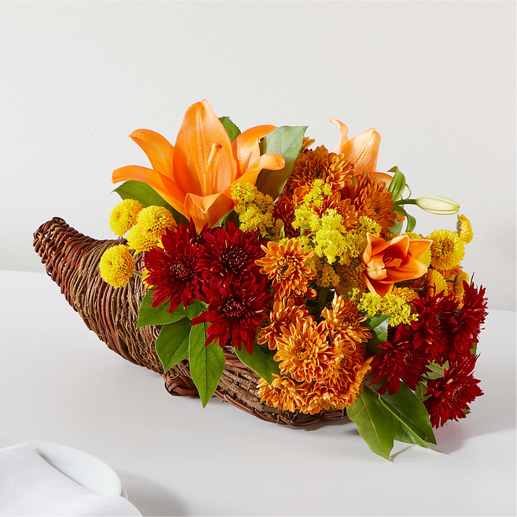 Bouquet of Blessings Cornucopia – Luxe Arrangements, Agawam MA