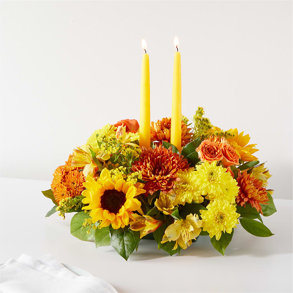 Autumn Harmony Centerpiece – Luxe Arrangements, Agawam MA