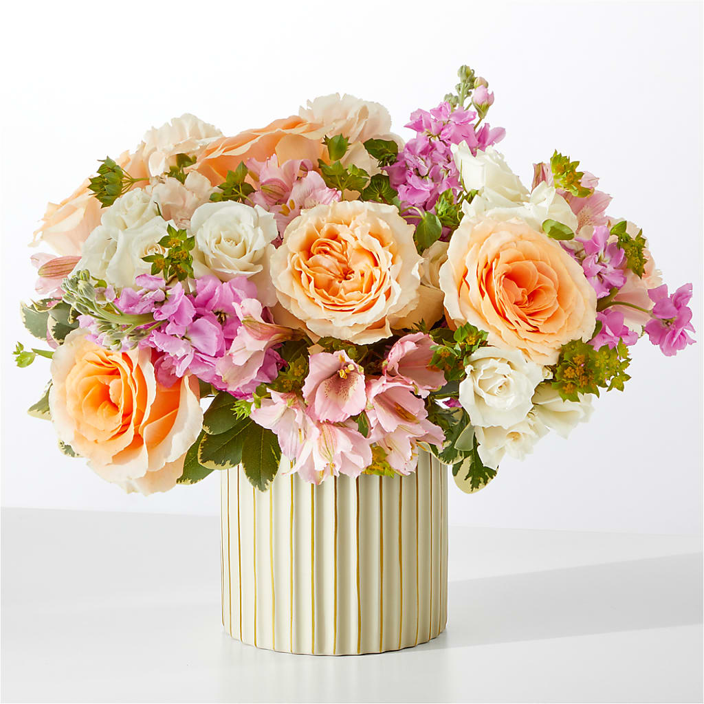 Paradise Bouquet with Ivory Vase – Luxe Arrangements, Agawam MA