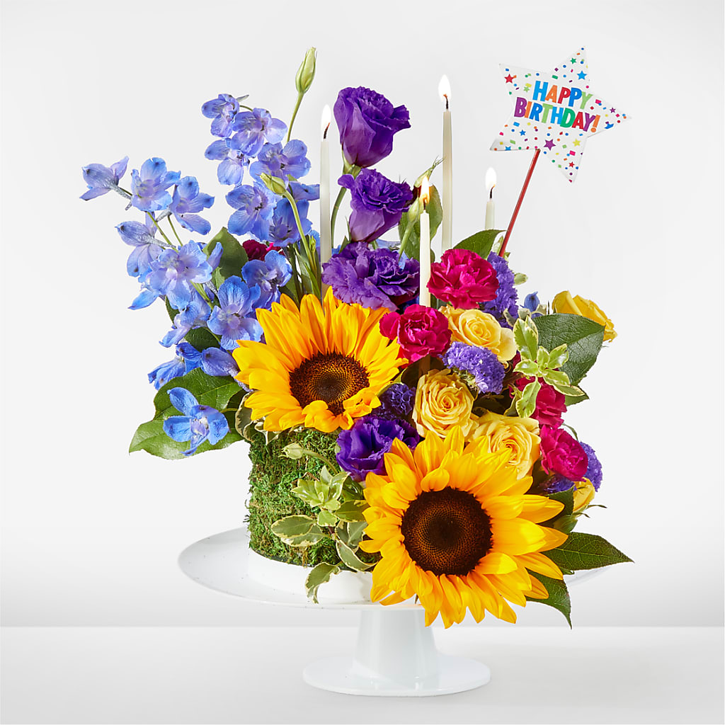 Star of the Day Floral Cake – Luxe Arrangements, Agawam MA
