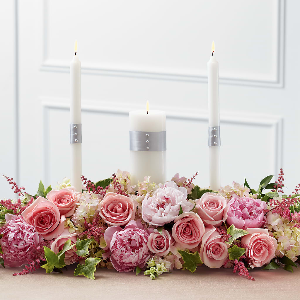 Worldwide Romance Unity Candle Arrangement – Luxe Arrangements, Agawam MA
