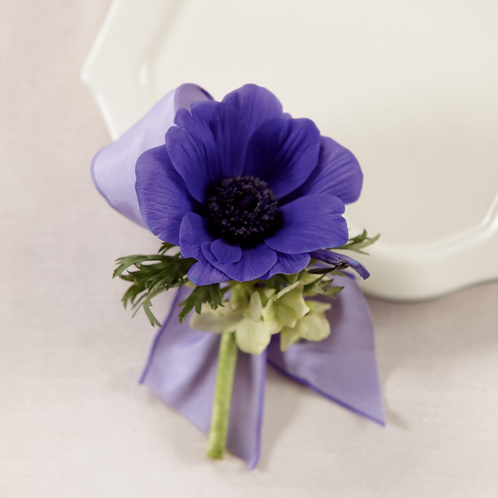 Purple Passion Boutonniere – Luxe Arrangements, Agawam MA