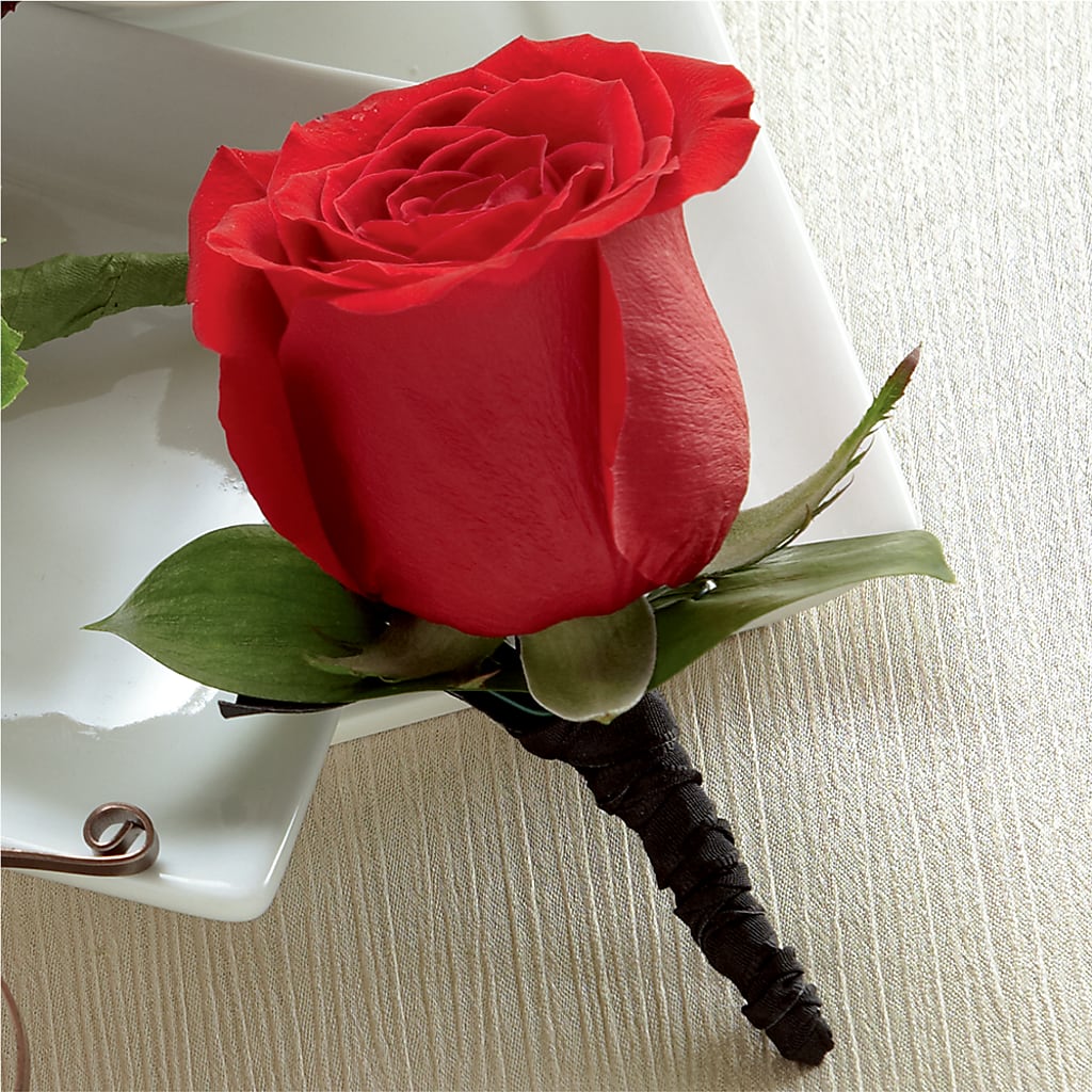 Red Rose Boutonniere – Luxe Arrangements, Agawam MA
