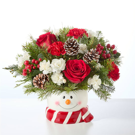 Jolly Snowman Bouquet –  Luxe Arrangements, Agawam MA
