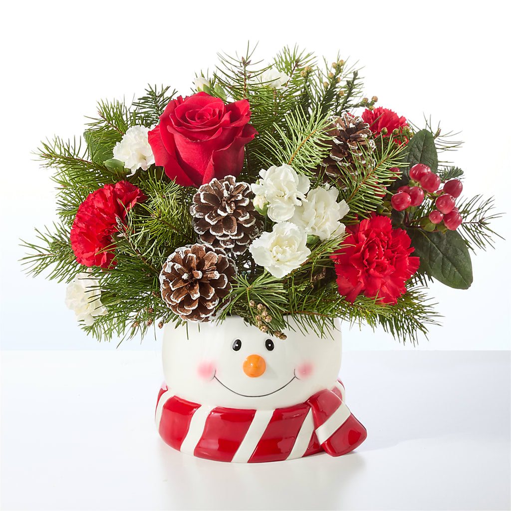 Jolly Snowman Bouquet –  Luxe Arrangements, Agawam MA