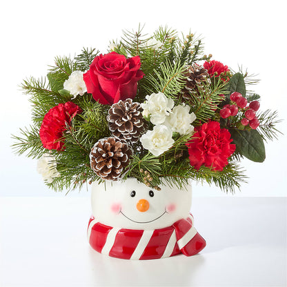 Jolly Snowman Bouquet –  Luxe Arrangements, Agawam MA