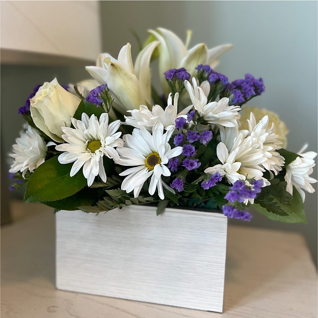 Beyond Blue Box Bouquet –  Luxe Arrangements, Agawam MA