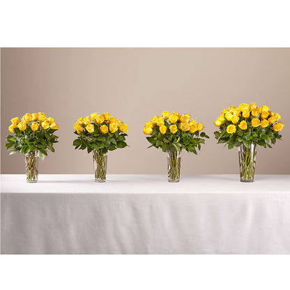 Long Stem Yellow Rose Bouquet –  Luxe Arrangements, Agawam MA